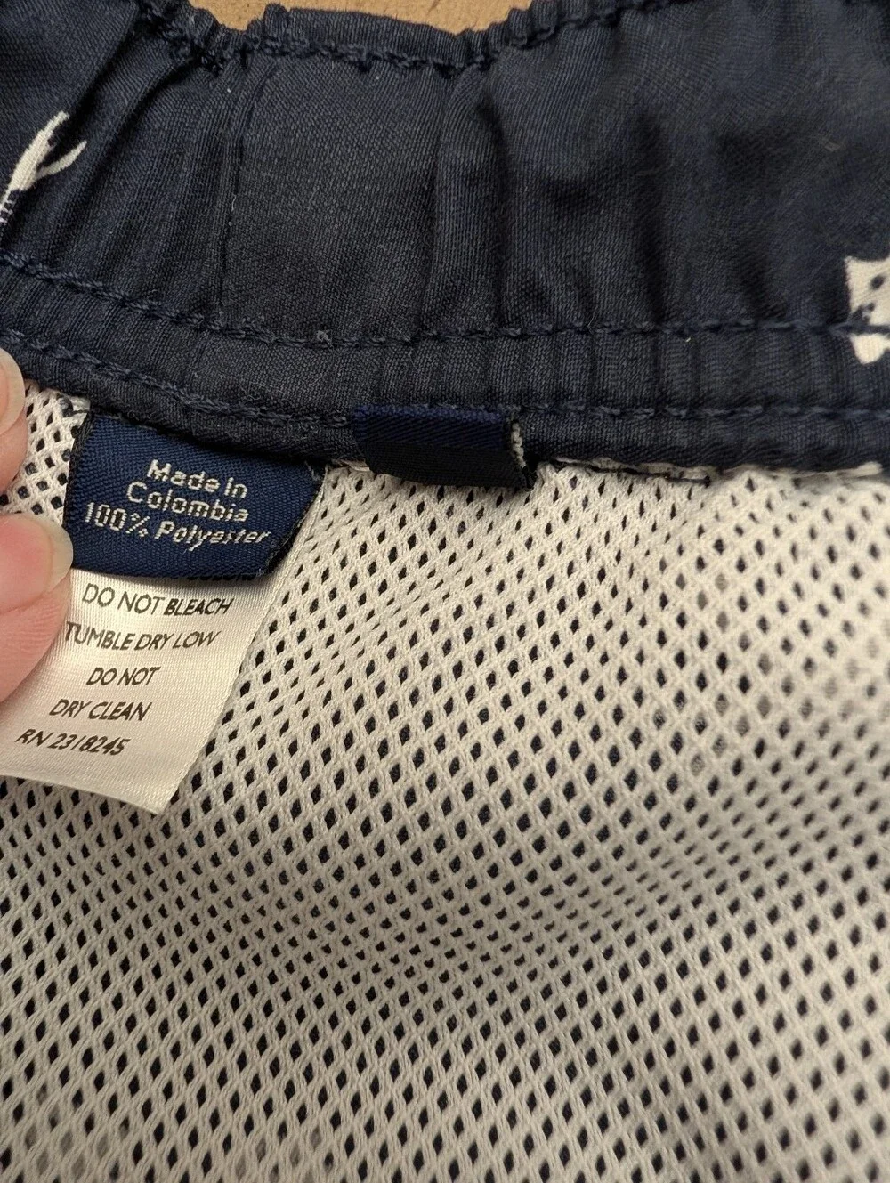 Vineyard Vines Navy & White Mens Swim Trunks Size Large